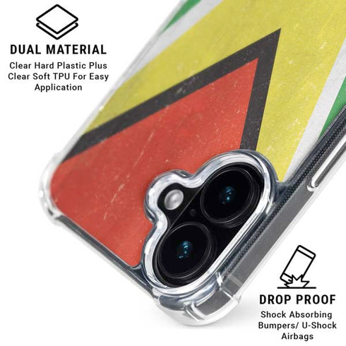 Guyana Flag Distressed iPhone 16 MagSafe Case